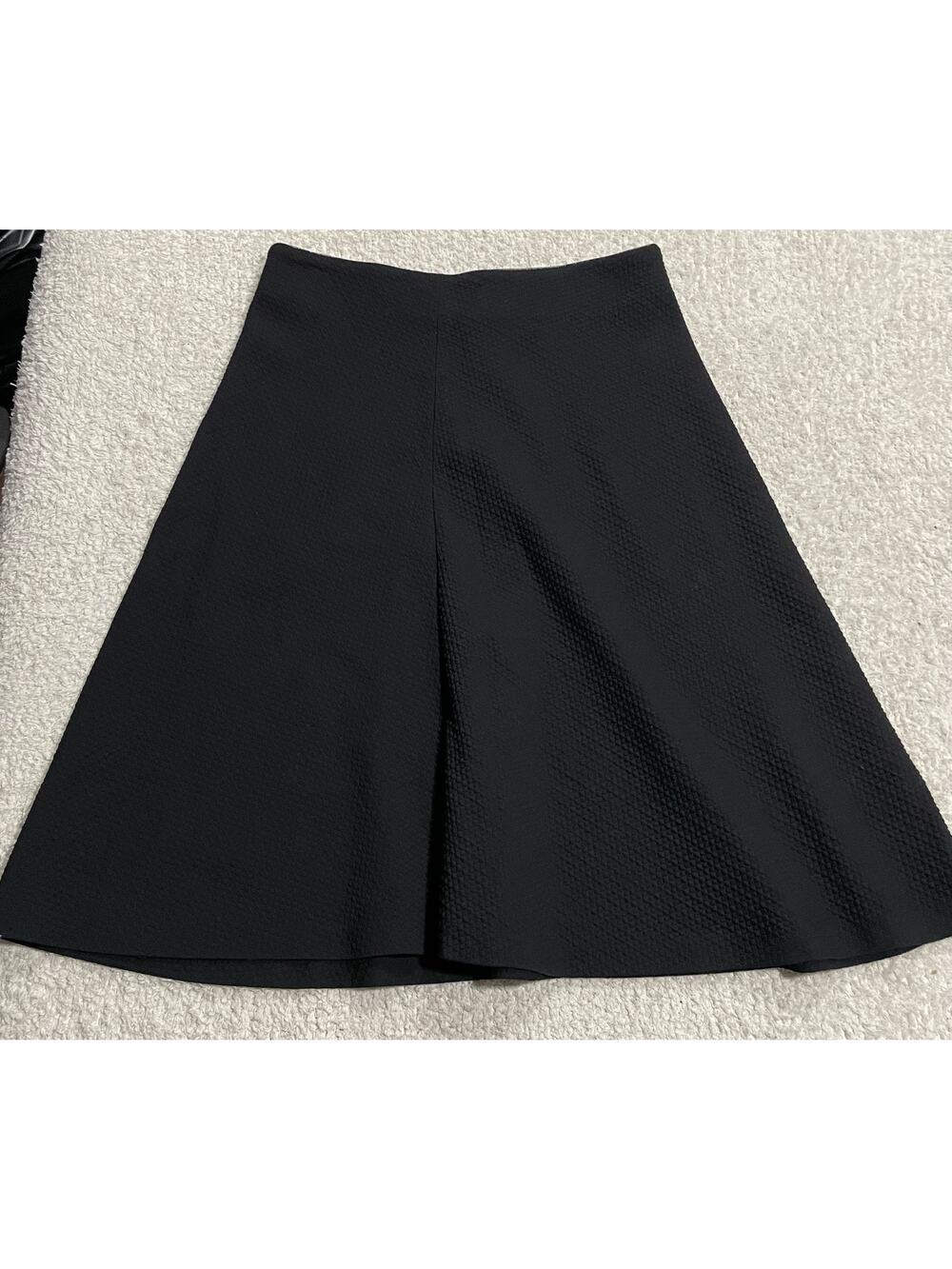 Rene Lezard Women's Size 8 (38 EU) A Line Flowy Knee Length Skirt Black